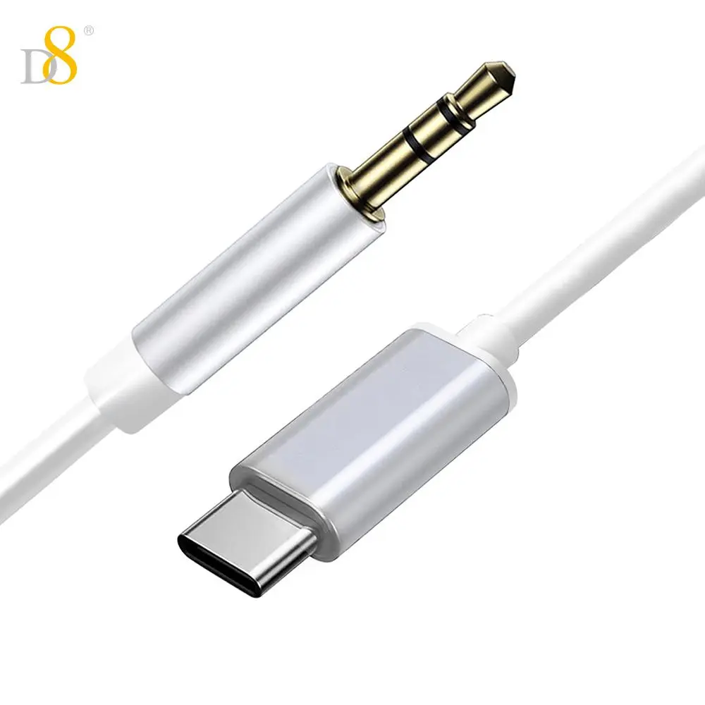 D8 USB-C to 3.5mm Audio Aux Jack Cable, Car Headphones Data Cable, Auxiliary Cord, Type C Wired, Compatible with iPhone 16 15/16 15Pro /16 15Pro Max/ Galaxy S24, Type C Accessories