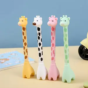 12 pcs, cute giraffe gel pens, beautiful and realistic shape, smooth writing black refill, exquisite signature pens, back to school, school supplies, kawaii stationery, Funny Teacher Pens