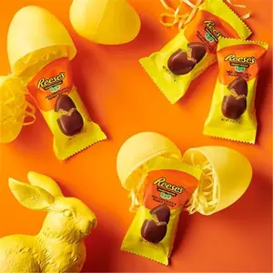 Milk Chocolate Snack Size Peanut Butter Eggs, Easter Basket Easter Candy Bag, 15 oz (Pack of 2)
