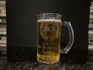 Personalized Beer Mug, Engraved Beer Glass, Custom Beer Mug, Beer Glass, Personalized Mug Glass,  Father’s Day Gift, Anniversary Gift Drinkware Husband Reuse Cup