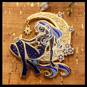 Celestial Coronation Series: Virgo Zodiac 2.5in Hard Enamel Pin