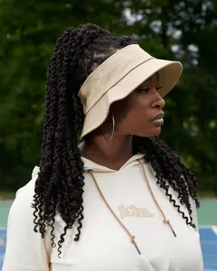 Tan Satin Lined Sun Visor