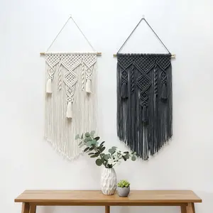 Nordic Macrame Wall Hanging – Cotton Rope Woven Tapestry Boho Home Decor