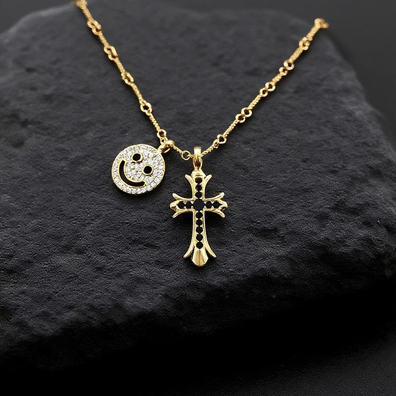 Cross de UGood Necklace Bracelet, Forged with Brass Zicron, Designed with Love, Amplifies Statement and Aesthetic for Party Prom, Casual Outing Occasions, Uplifts Chic and Confidence