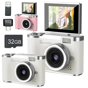 HD Digital Camera for Photography & Vlogging - Compact 48MP, 8X Digital Zoom, 180° Flip Screen, with Flash, Includes With Card Reader&OTG - Ideal for Beginners & Travel, Live Streaming Camera, Portable Vlogging Camera