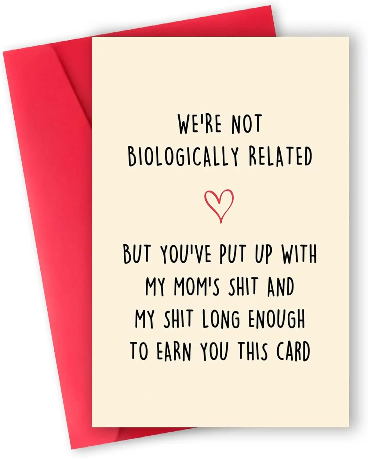 Funny Father's Card for Step Dad, Happy Fathers Day Gift from Step Daughter Son,Bonus Dad Fathers Day Card Gift