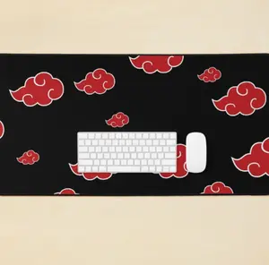 Black and Red Cloud Mouse Pad