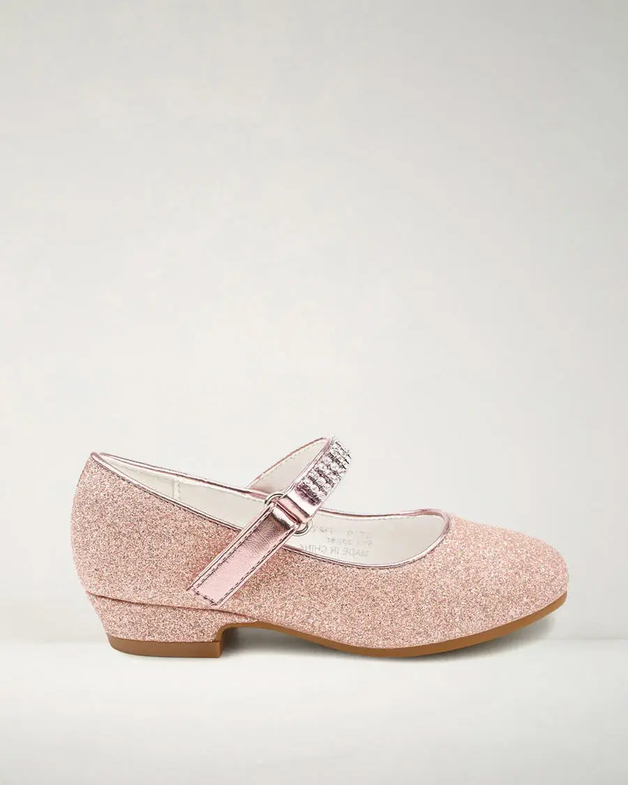 Girls' Classic Low-Heel Mary Jane Footwear, Breathable Casual Dress Shoes for Weddings, Bridal, Plain Mary Jane Shoes, Pu Leather Mary Jane Shoes