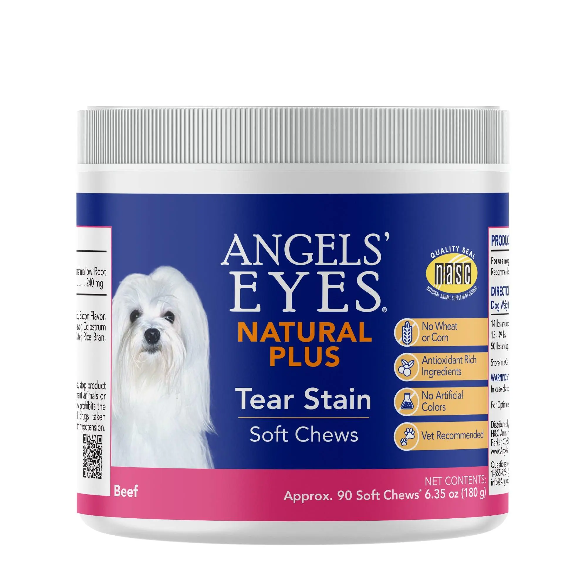Angels’ Eyes PLUS Tear Stain Chew Dogs Beef 90ct