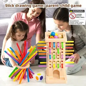 Montessori Wooden Color Recognition Game, Logic Focus Toy, Math Learning, Suitable for 3-6 Years, Parent-Child Board Game, Travel Game