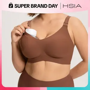 HSIA Women's SoftContour Wireless Pregnancy Maternity Bra One Hand Nursing Bra- Jelly Support, Breathable, Moisture-Wicking, Full Coverage, Comfort Fit, Adjustable, Seamless, Smooth Underwear Womenswear Postpartum Essentials Pregnancy Stuff