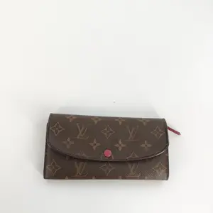 Pre-owned Louis Vuitton leather Small Leather Goods Monogram Portefeuille Emily Wallet JQ0015