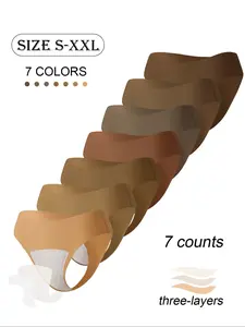 7 Pack Women's No Show Thongs - Camel Toe Proof Seamless Underwear Yoga Fitness Workout Gym Essentials, Panties