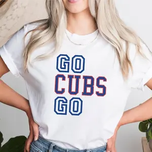 [Sale up to 50%] [Free Ship] Go Cubs Go T-Shirt, Chicago Cubs Fan Shirt, Baseball Team Support Tee, Sports Lover Gift, Stylish Graphic Tee, Comfortable Fan Apparel