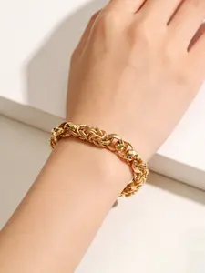 1Pcs Stainless Steel Gold Silver Color Classic Bangle Bracelet For Women Trendy Statement Waterproof Jewelry Holiday Gift