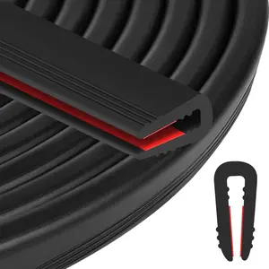Rubber Edge Trim U Channel - 1/8" Self Adhesive Sheet Metal Edge Guard Protector, EPDM Seal Strip for Car Doors, Steel Plates, Glass, Hatches, Table Corners, Fit 1/8"(3.2mm), 20Ft, Black