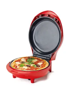 Betty Crocker 7.5" Mini Pizza & Meal Maker, 1000W Indoor Electric Grill, Nonstick Pan for Pizzas, Quesadillas, Nachos and more, Personal Pizza Machine for Delicious Meals and Snacks, BC-5962RC, Red
