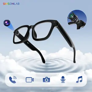 SIMSONLAB with Camera, 800W Stabilization Ultra HD Photo and Video Recording (Lighting Up While Recording), Comfortable Wearing, Smart Translation, HD Noise Reduction Calls, Music Playback, Wireless Smart Glasses, Sunglasses, Gift