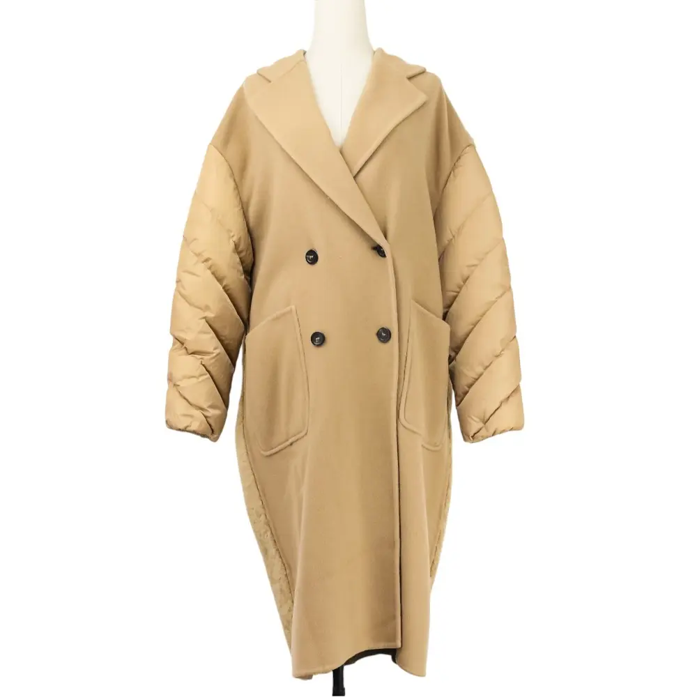 Pre-owned MONCLER Lambskin Small Leather Goods NIVEROLLE Sheepskin Wool Coat