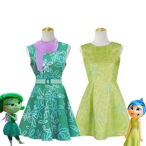 Movie Inside Out Joy Inspired Skater Dress Joy dress Joy Outfit Birthday Costume Inside Out Disgust Inspired Skater Dress Up
