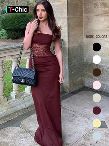 women's patchwork floral lace tie back cami dress, lady elegant fashion long dress for party club dating wear, women dress for summer, womenswear, lady formal wear