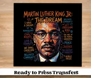 The Dream Black History Half Tone DTF Transfer | Ready to Preass Tshirt Transfers