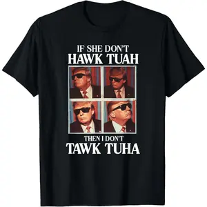 Hawk Tush Hawk Tuah Trump Embarrassing Airport T-Shirt