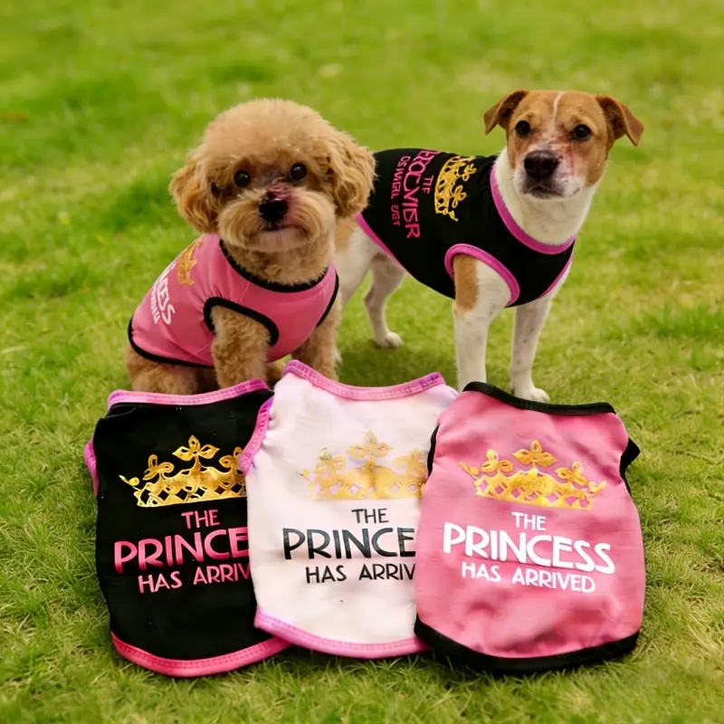 3PCS Dog Clothes  Thin Sleeveless Shirts for Puppies and Kittens, Pet T-Shirts, Women's Dog Shirts, Red and Black