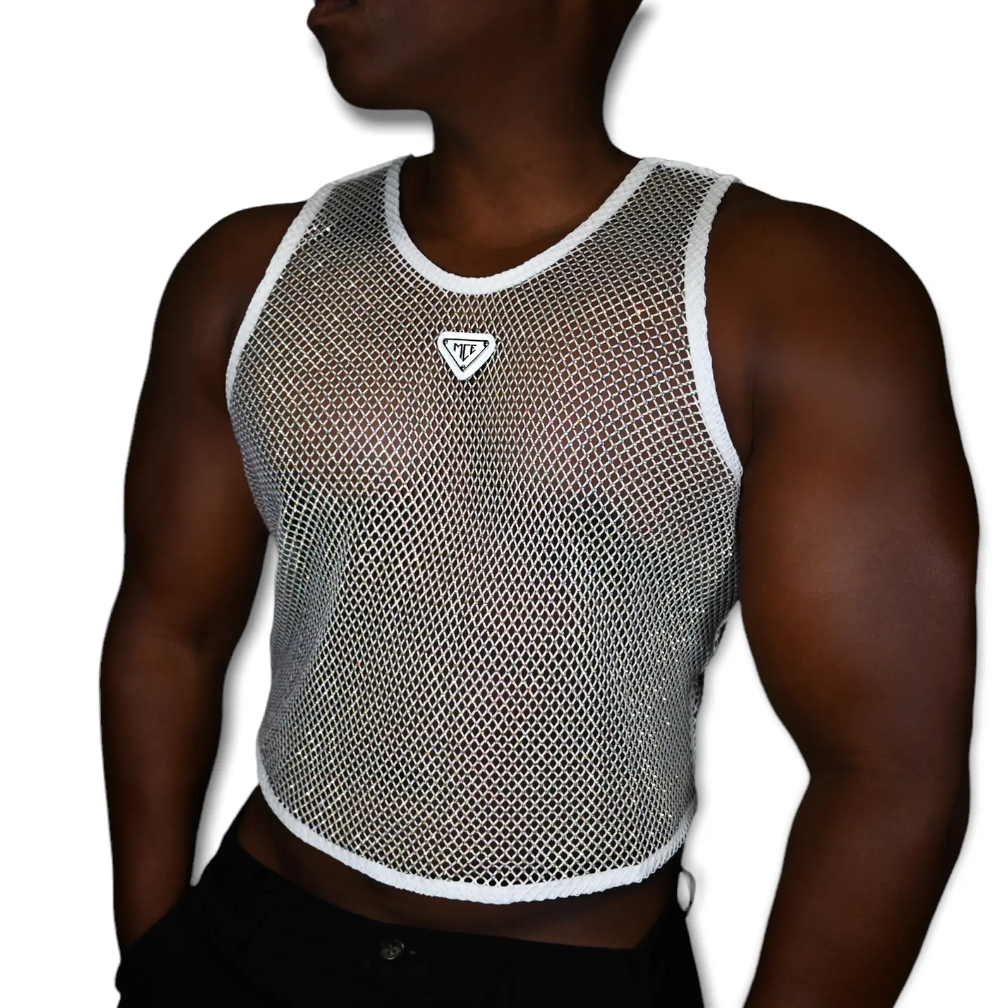 Pearl MCE rhinestone crop top