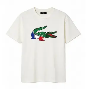 Fashionable trendy T-shirt with a cartoon crocodile design; unisex, suitable for men and women. Men’s short-sleeve crew-neck street-style T-shirt, ideal for spring and summer. Casual and versatile, available as a couple’s matching set. Fashionably loose f