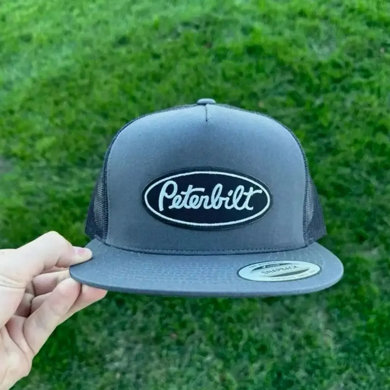 Vintage Peterbilt Flat Bill Snapback Hat, Adjustable Trucker Cap, Premium Casual Wear Baseball Hat, Retro Streetwear Style Snapback Hat for Hunting and Partying Vintage Gift For Him and Adjustable Fit for Men and Women