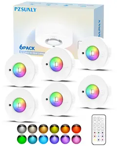 PZSUNLY 12Color Remote Control RGB Projection lamp Ambient Night Light for Bedroom, Gaming Room, Live Streaming Photography & Parties home wall decor party live streaming Cabinet decorative lights