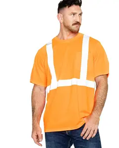 Hawx Men's Men'S Reflective Short Sleeve Work T-Shirt - Hhv827-Org