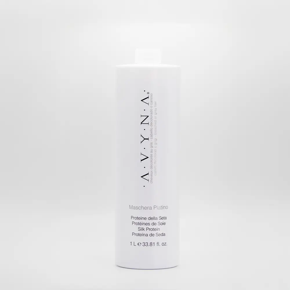 Avyna Maschera Platino Hair Mask, Color Restoring Toning Conditioner with Silk Protein, Cruelty Free Haircare, 33.88 fl oz