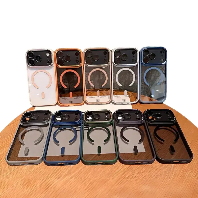 Matte Acrylic Magnetic Phone Case for iPhone 17 Pro Max, Shockproof, Ultra-Thin, Touch-Friendly Protective Cover