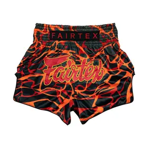 Fairtex BS1926 Magma Red Slim Cut Muay Thai Boxing Shorts