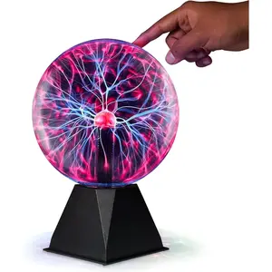 Playbees Colorful Plasma Ball - 7 Inch - Interactive Magic Globe with Multi-Colored Light Show Led Multicolor