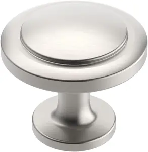 5 Pack Brushed Satin Nickel Cabinet Knobs, 1-1/4 Inch Diameter Round Kitchen Knobs for Cabinets and Drawers AL6012SN