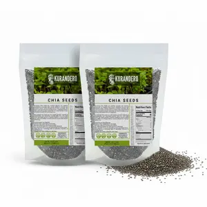 Kurandero Chia Seeds 4 oz | 2 bags - Premium Whole Seeds for Smoothies Overnight Oats Puddings & Baking - Mild Nutty Taste - Sealed for Freshness