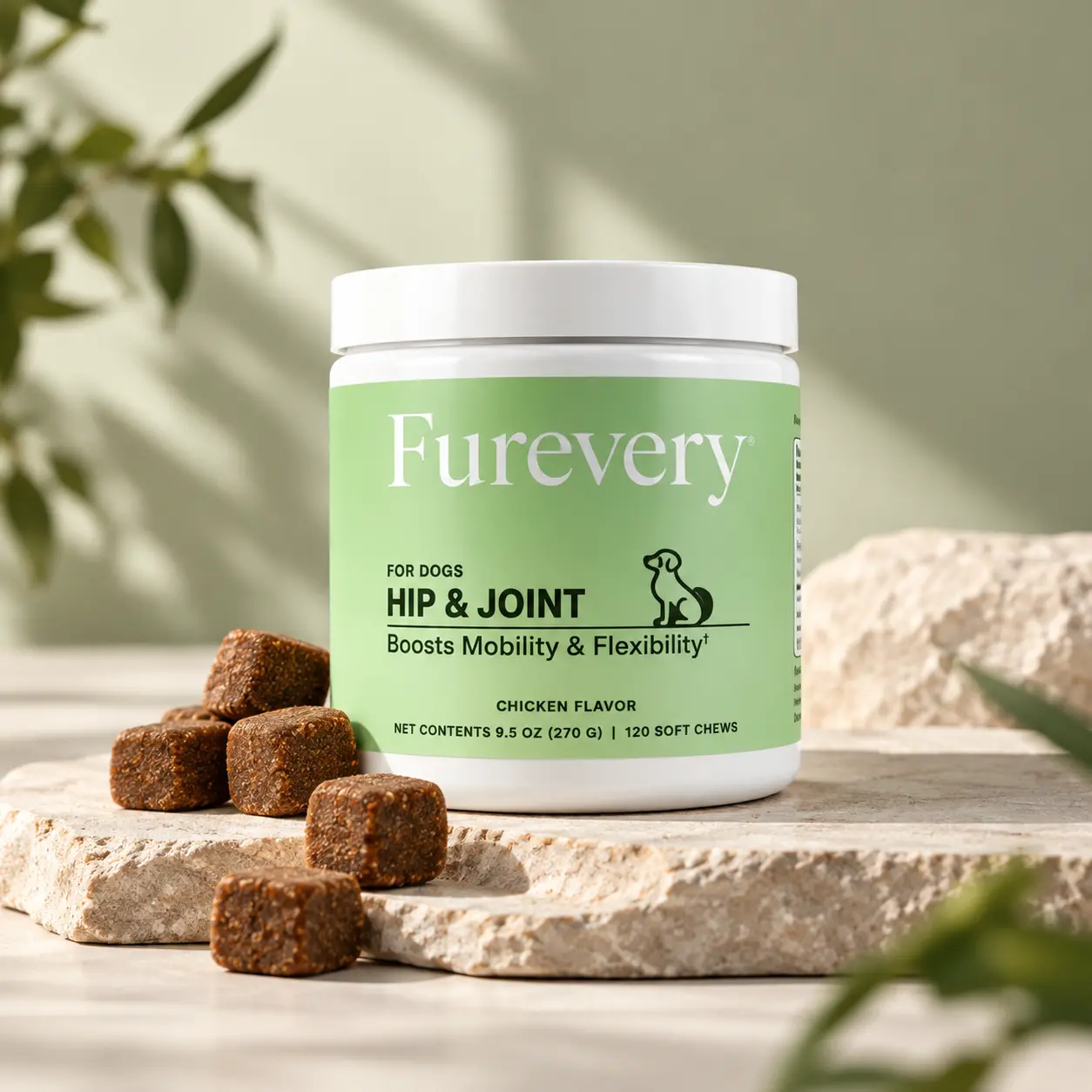 FurEvery Hip & Joint Soft Chews for Dogs – Glucosamine, Chondroitin, MSM, Turmeric & Hemp for Mobility, Flexibility & Joint Support – Chicken Flavor, 120 Count