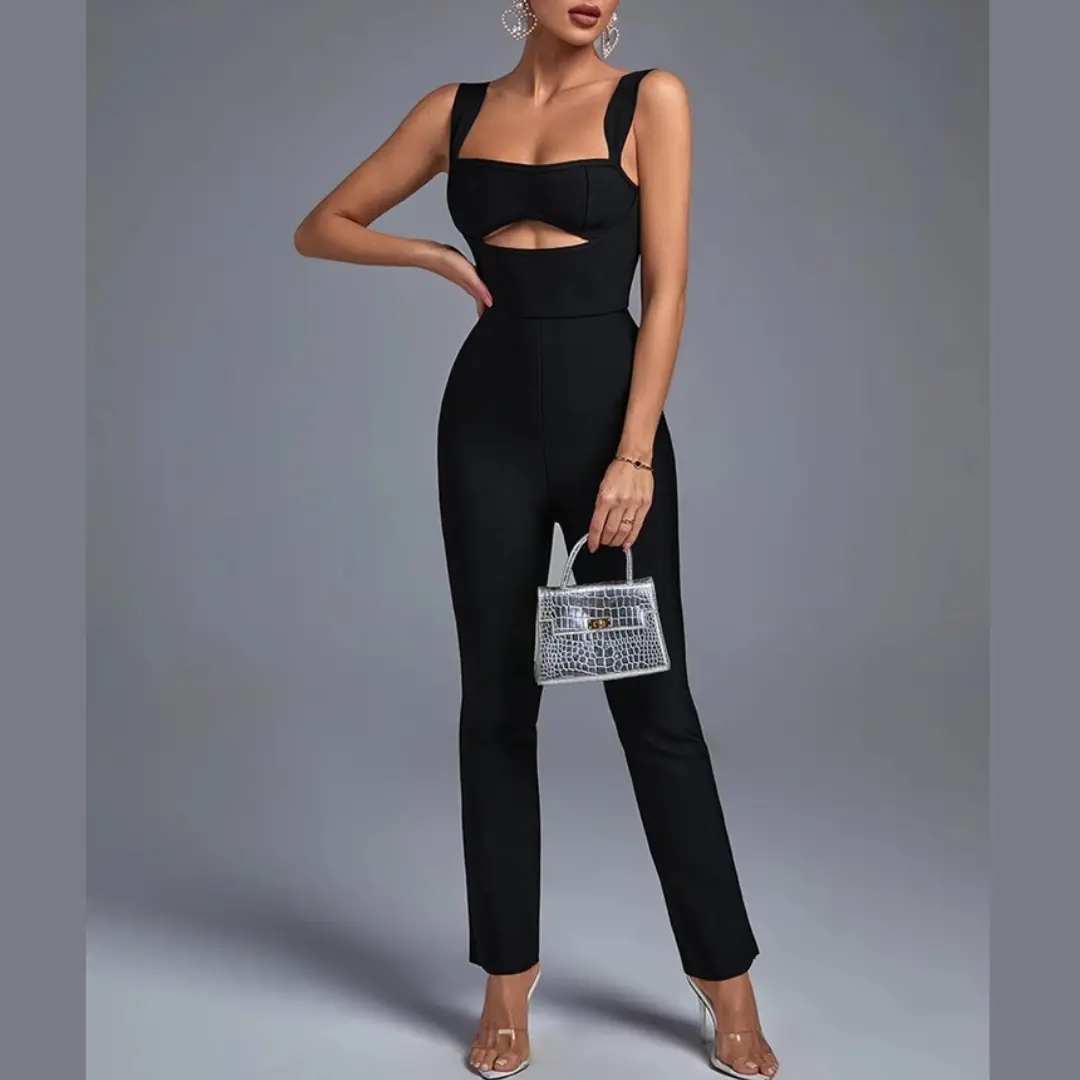 Tori -Cut Out Bandage Jumpsuit