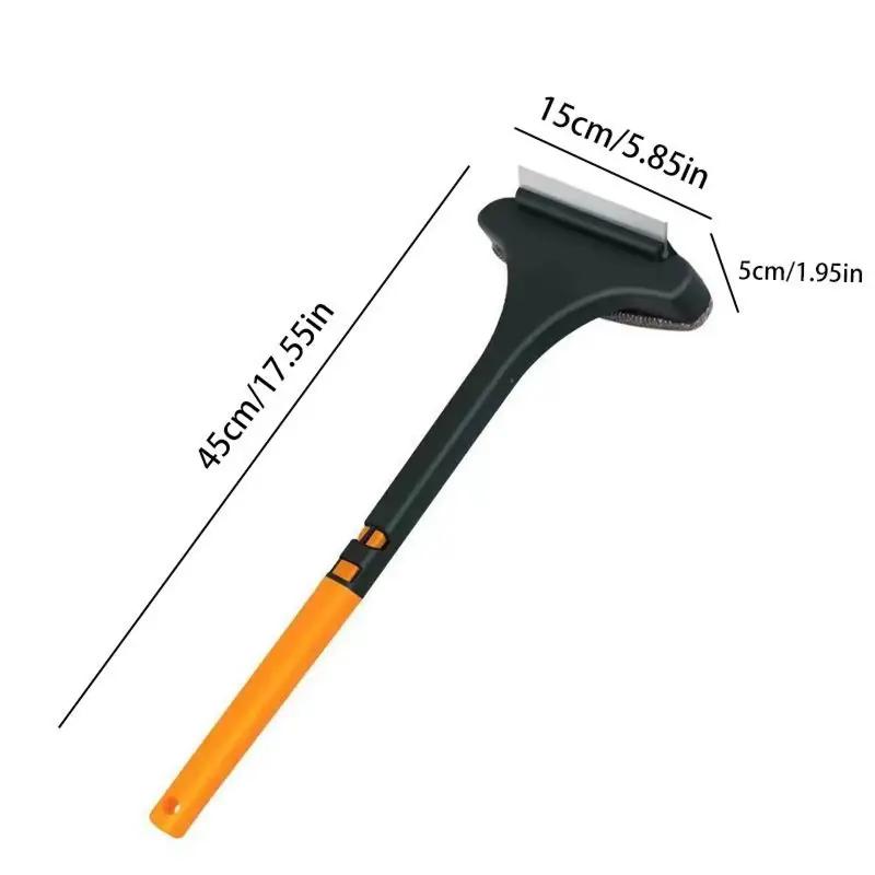2-Pack Multifunctional Dual-Use Window Screen Squeegee and Scrubber with Handle - Ladder-Free High Access, Deep Dust & Dirt Cleaning, Water Stain Removal, Saves Time and Energy, Easy-to-Use