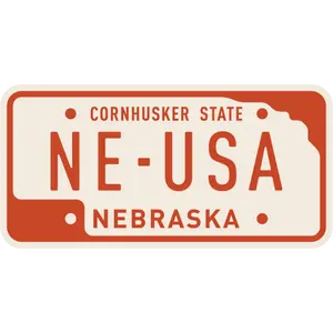 Nebraska License Plate Magnet | HEARTlandia