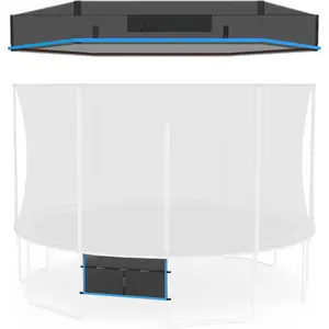 Recreational Trampoline Cover - Round Outdoor Trampoline - Heavy Duty Sun Shade Covers for Straight-Pole Round Trampolines - Only Includes Top Cover and Shoe Bag