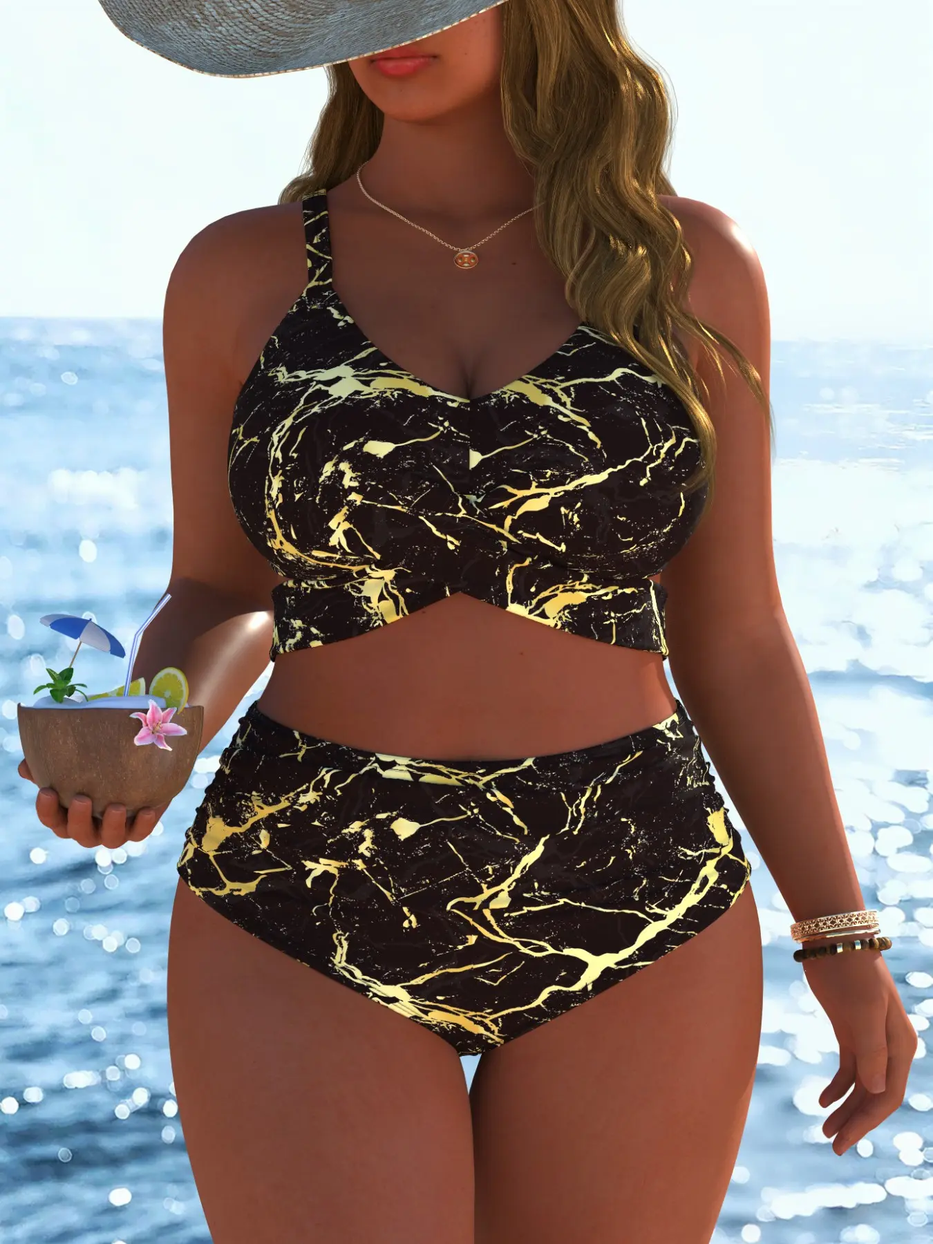 New Arrival Women's swimwear, High Waist Swimwear, swim dress for women Plus swimwear summer beach festival vacation travel Sexy two piece set bikinis Best Selling Swimsuit for beach Stretchy Swimsuit Bikini Bikini Beachwear