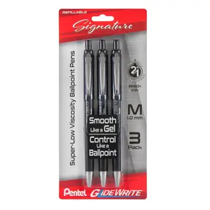 GlideWrite Signature Ballpoint Pen 3-pk
