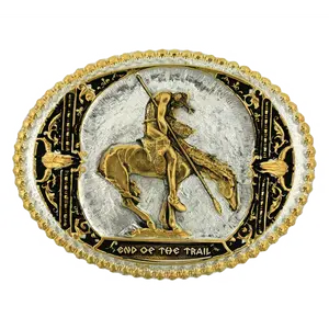 Montana Silversmiths Unisex Two Tone End of Trail Attitude Buckle 60972P