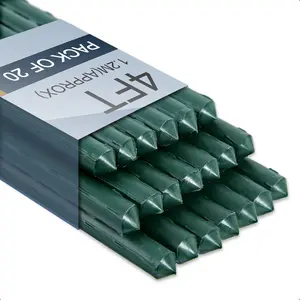 Garden Stakes 4FT Tomato Stakes for Outdoor  Support, 0.43 inch Diameter  Stake Sticks for Beans Potted Climbing  Gardening Supplies 20 Pack