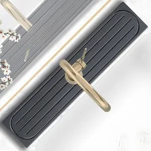 Fast Drying Stone Faucet Mat for Kitchen Sink with Raised Feet, Water Absorbent Diatomite Stone Sink Tray, Faucet Sink Splash Guard, Prevents Moisture Buildup, Durable Protector for Bathroom Counter