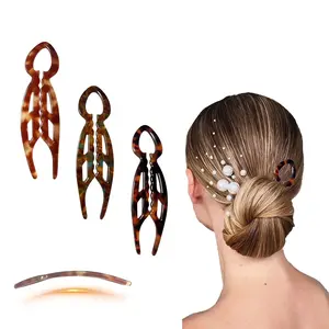 3PCS Lialys Prestige French Hair Pins for Women Prestige Hair Pin for Updos Chignons & Buns Acetate French Twist Pin, Strong Hold Hair Clips All-Day, Styling for All Hair Types magnet kirsten